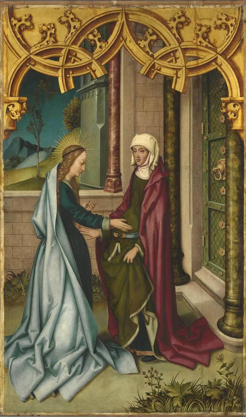 Kaisheimer Altar: Mariae Heimsuchung - Hans Holbein the Elder image 1 reproduction de peinture à l’huile