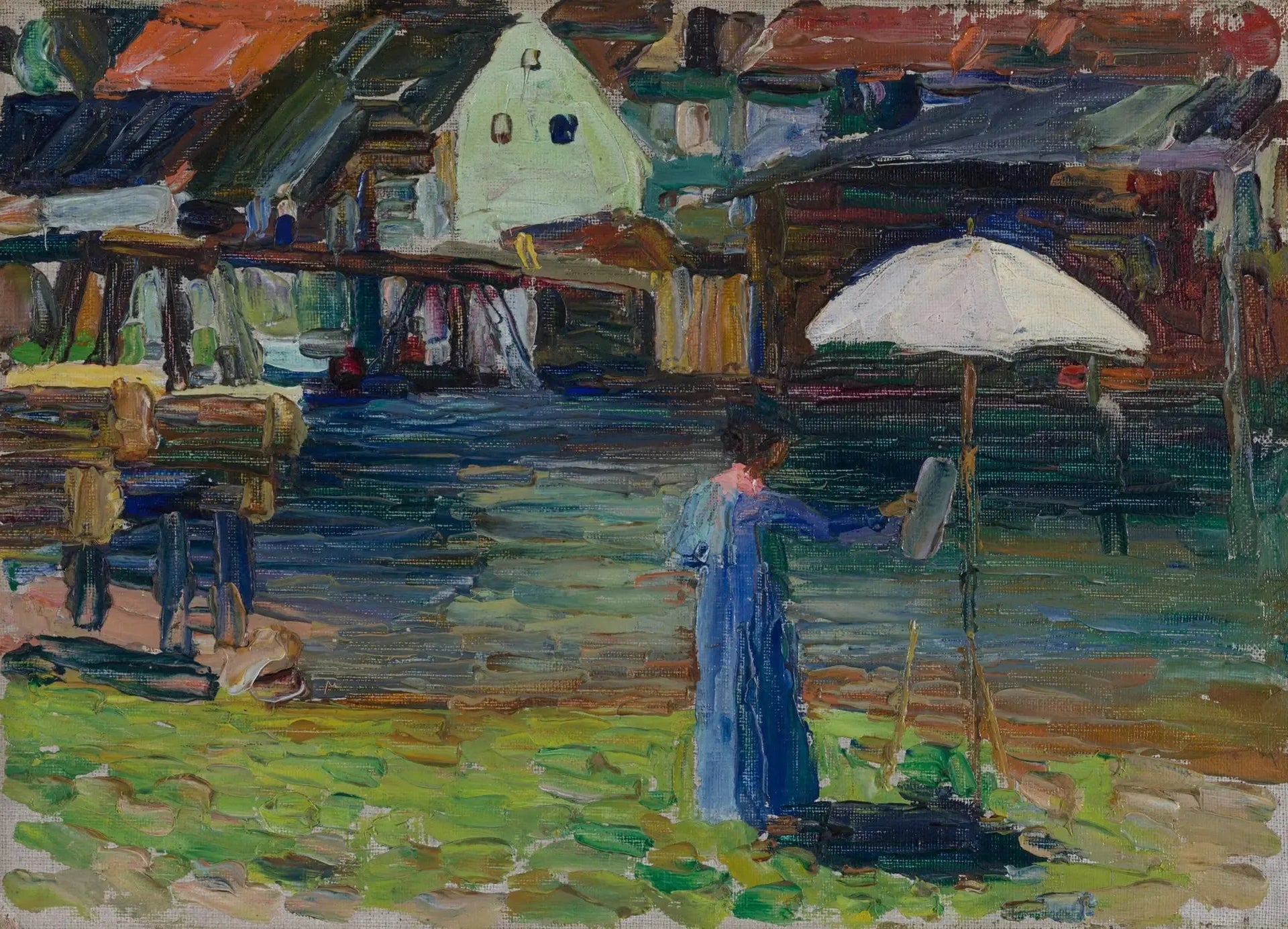 Kallmünz - Gabriele Münter tableau I - Vassily Kandinsky image 1 tableau peint à l’huile sur toile