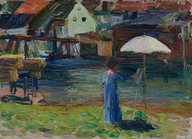 Kallmünz - Gabriele Münter tableau I - Vassily Kandinsky