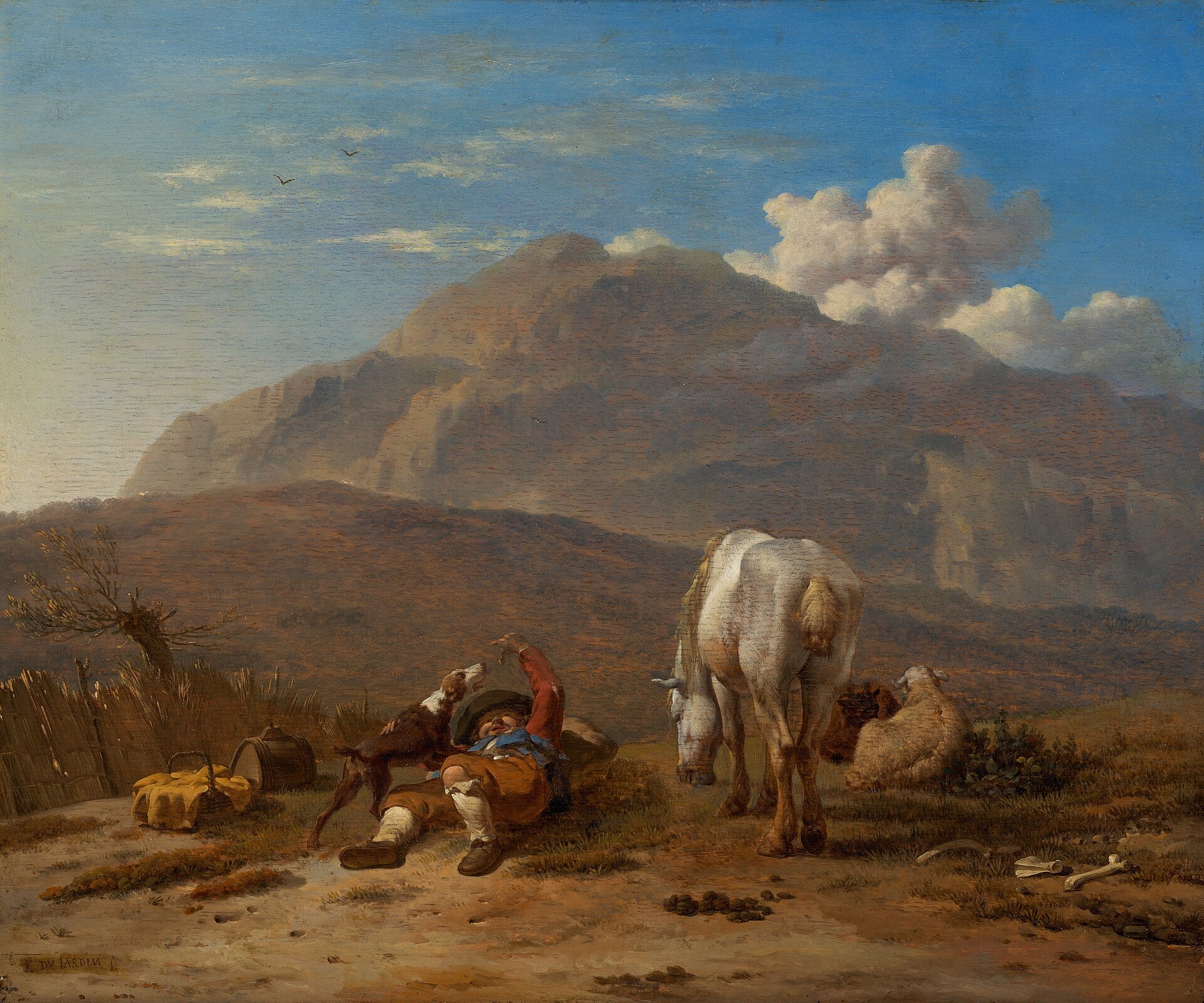 Bergère au bord d’une fontaine - Karel Dujardin