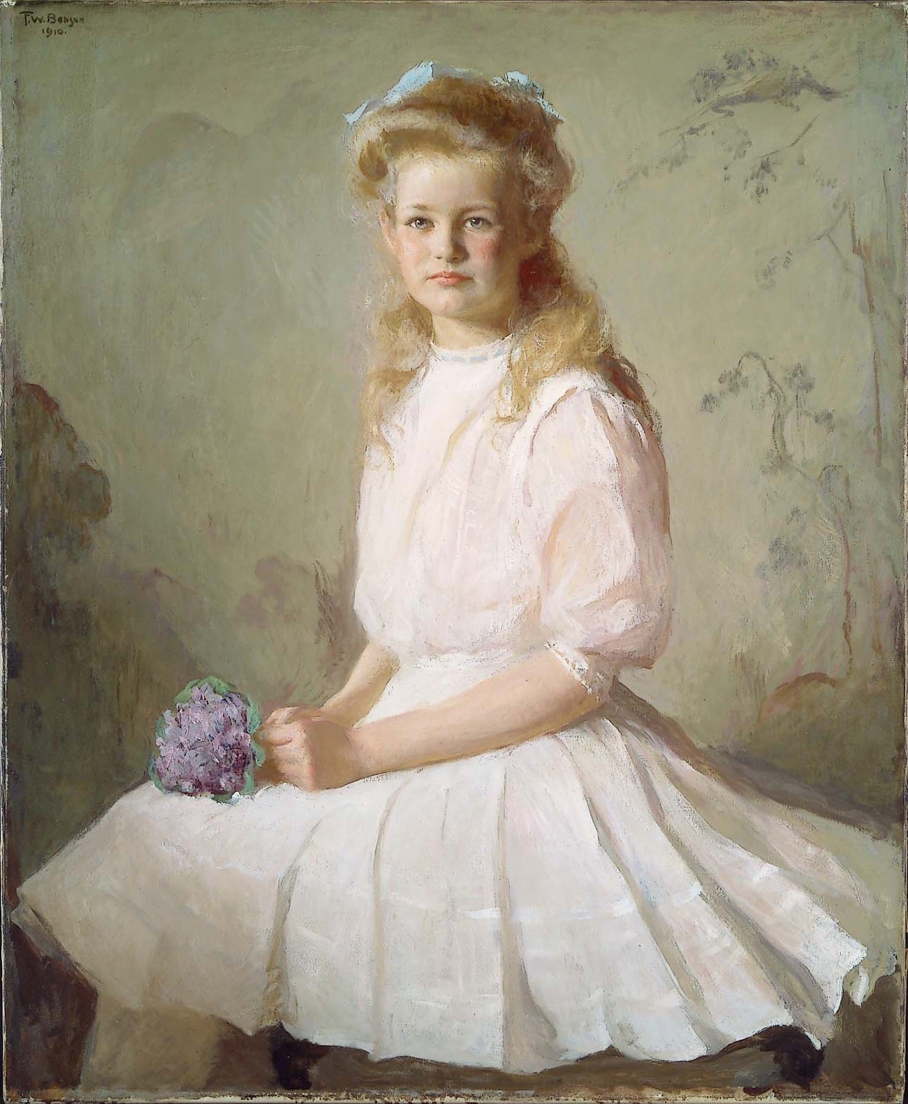 Katharine Gray Dodge - Frank Weston Benson image 1 reproduction de peinture à l’huile