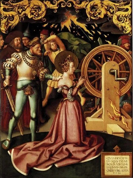 Katharinenaltar: Martyrium der hl. Katharina - Hans Holbein the Elder