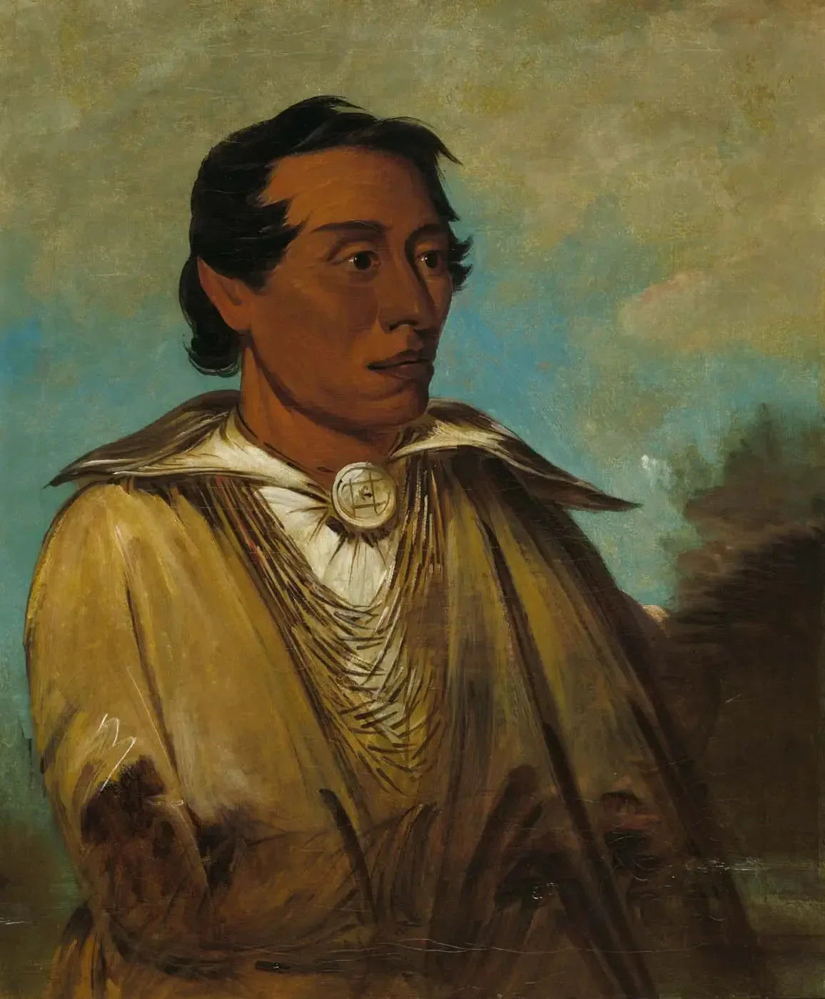 Kee-án-ne-kuk, Homme le plus important, Chef de la tribu - George Catlin image 1 reproduction artisanale de tableau