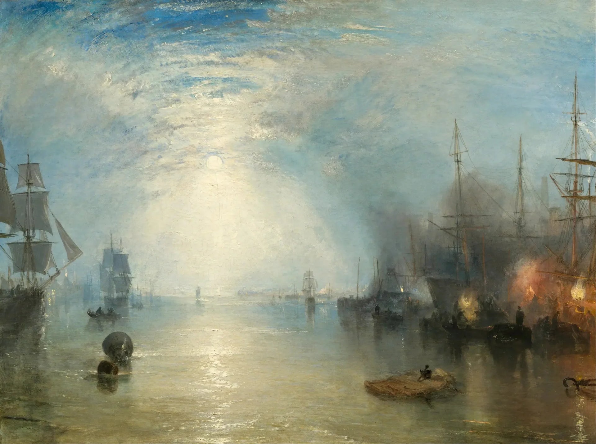 Keelmen Heaving in Coals by Moonlight - J. M. W. Turner image 1 reproduction d’œuvre d’art à l’huile