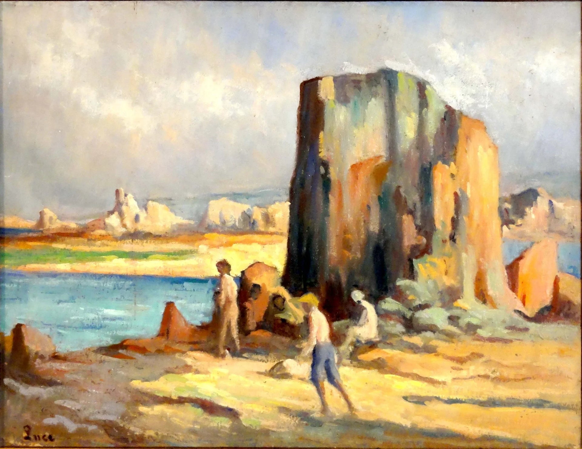 Kermouster, la plage - Maximilien Luce image 1 copie de tableau peinte à la main