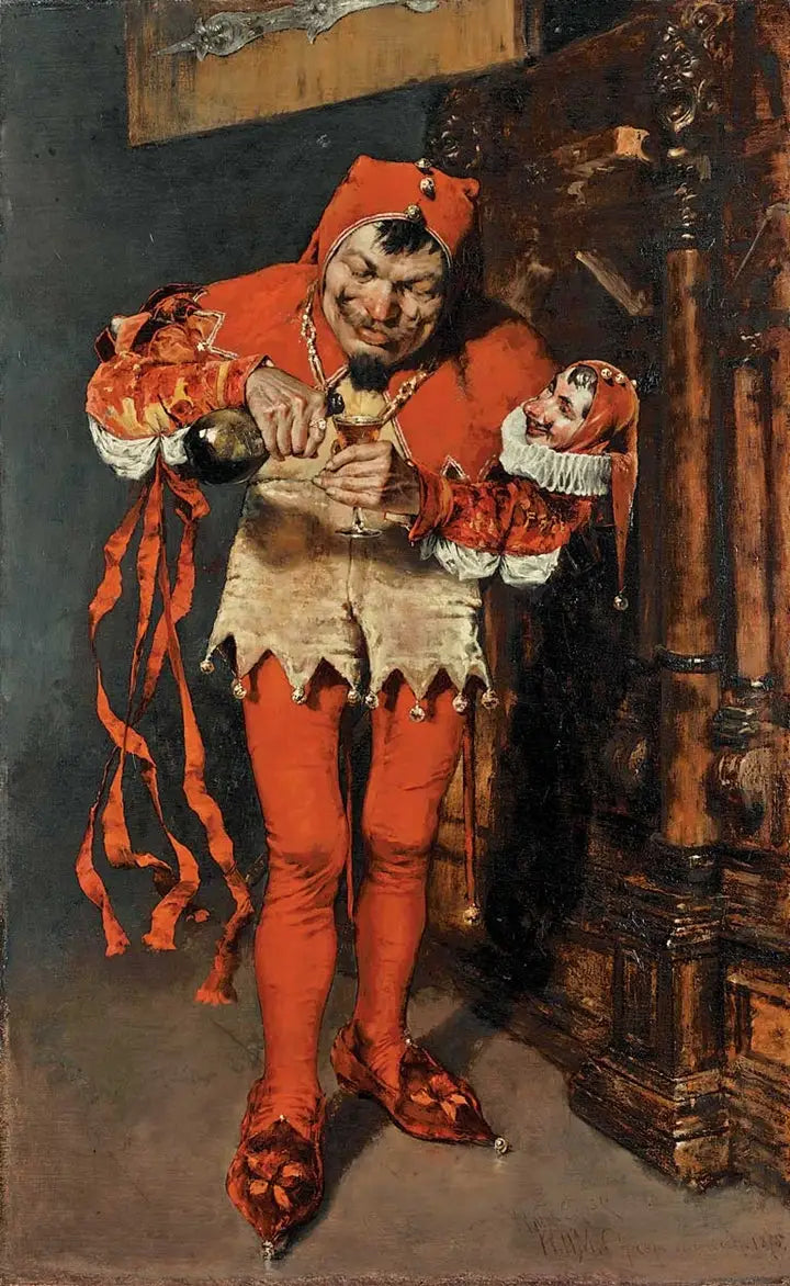« Keying Up » - Le bouffon de la cour - William Merritt Chase image 1 copie de tableau peinte à la main