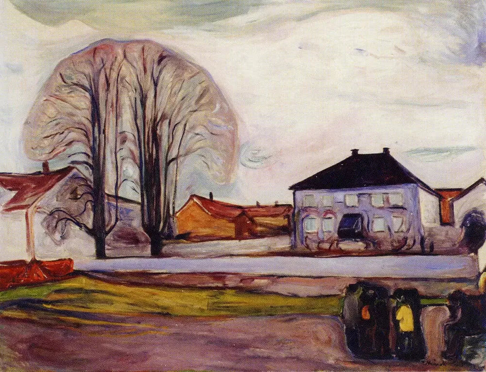 Kiøsterudgården à åsgårdstrand - Edvard Munch image 1 copie de tableau peinte à la main