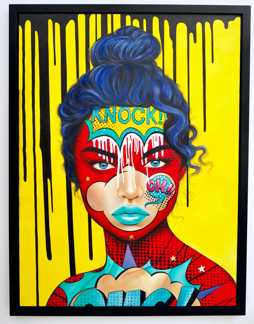 Knock! Pop Art | 90 X 120 cm image 1 tableau peint à l’huile sur toile