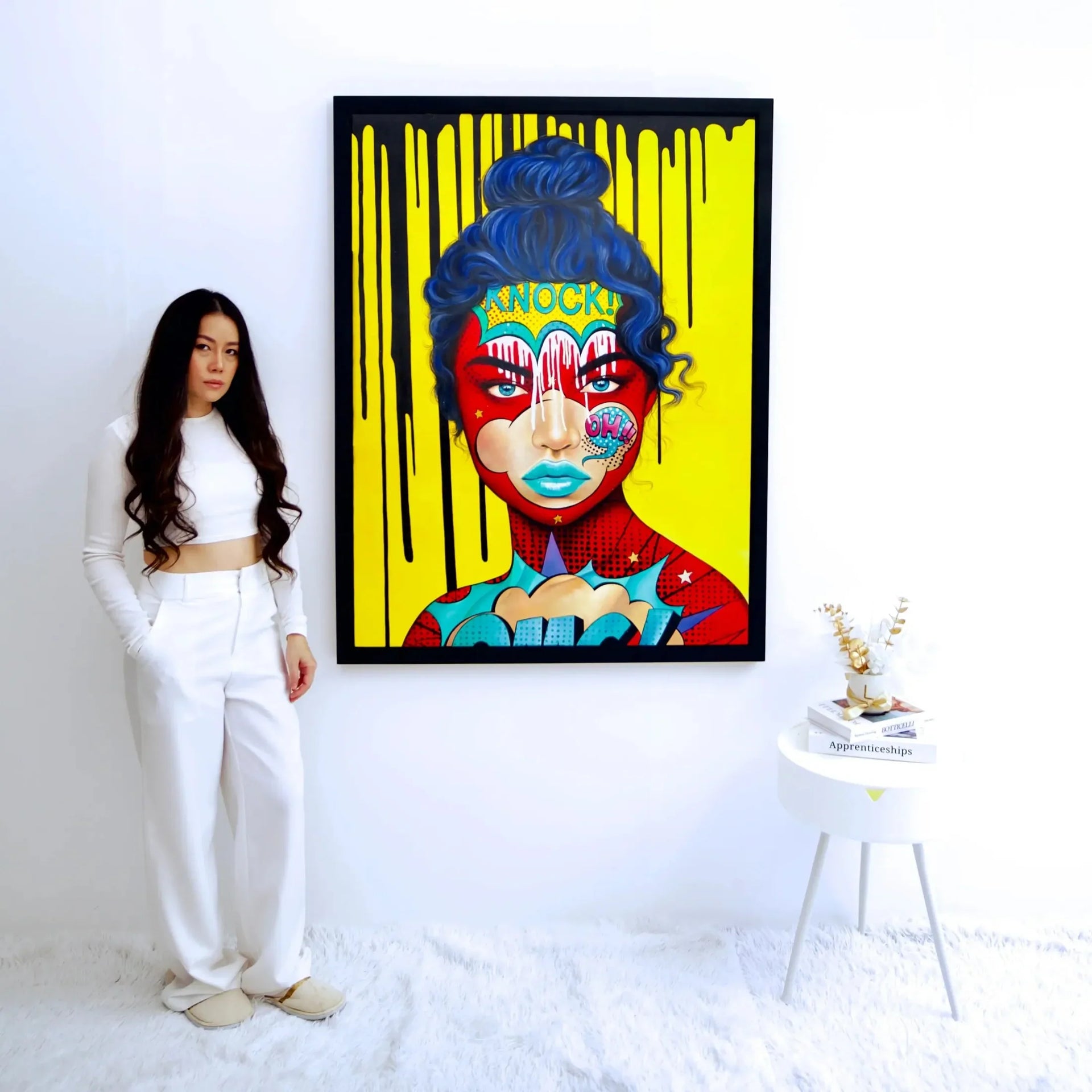 Knock! Pop Art | 90 X 120 cm image 3 copie peinte à la main à l’huile