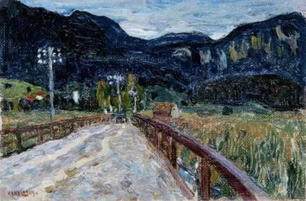 Kochel - Le Pont - Vassily Kandinsky image 1 reproduction réalisée par Alpha Reproduction