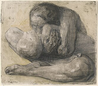 Femme avec enfant mort - Käthe Kollwitz