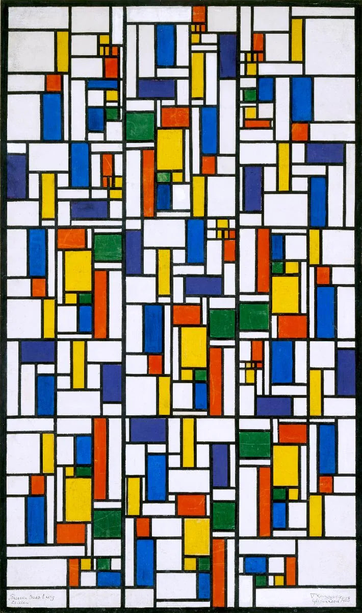 Komposition V. Farbentwurf für Glasfenster - Theo van Doesburg image 1 copie peinte à la main à l’huile