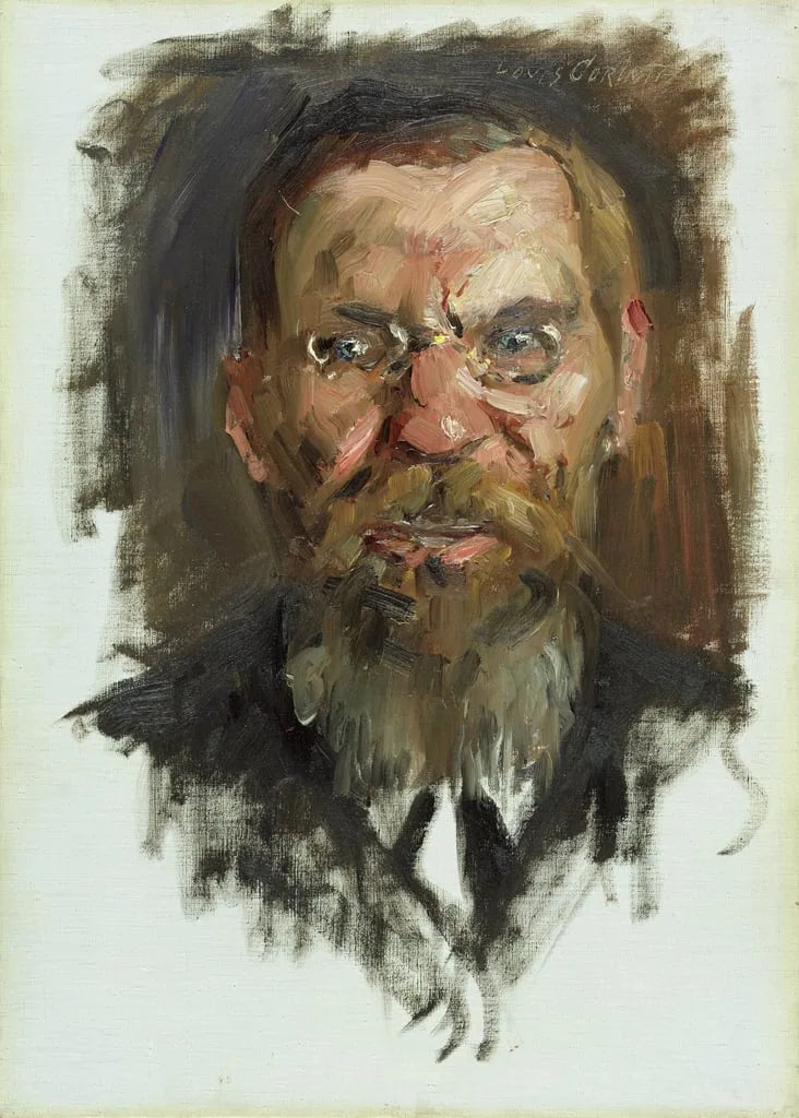 Kopfstudie zum Bildnis Professor Eduard Meyer im Arbeitszimmer - Lovis Corinth image 1 reproduction d’œuvre d’art à l’huile