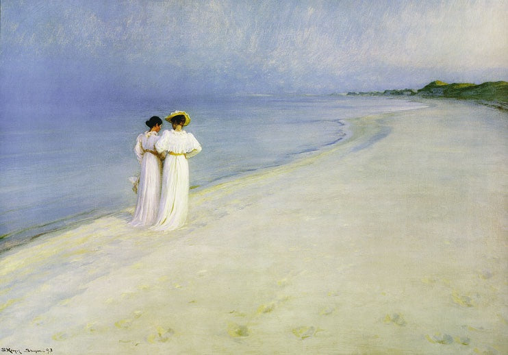 Soir d'été sur la plage sud de Skagen - Peder Severin Krøyer