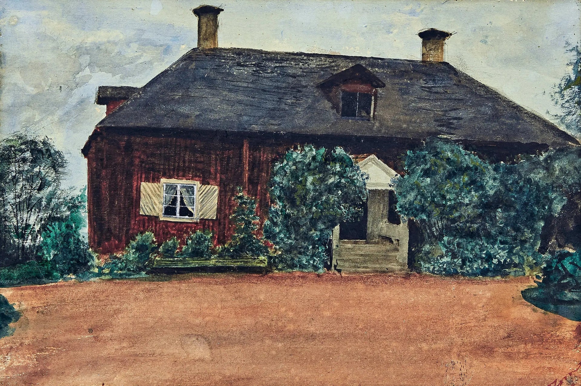 Kungsbyggnaden i Rättviks Prostgård - Anders Zorn image 1 copie de tableau peinte à la main