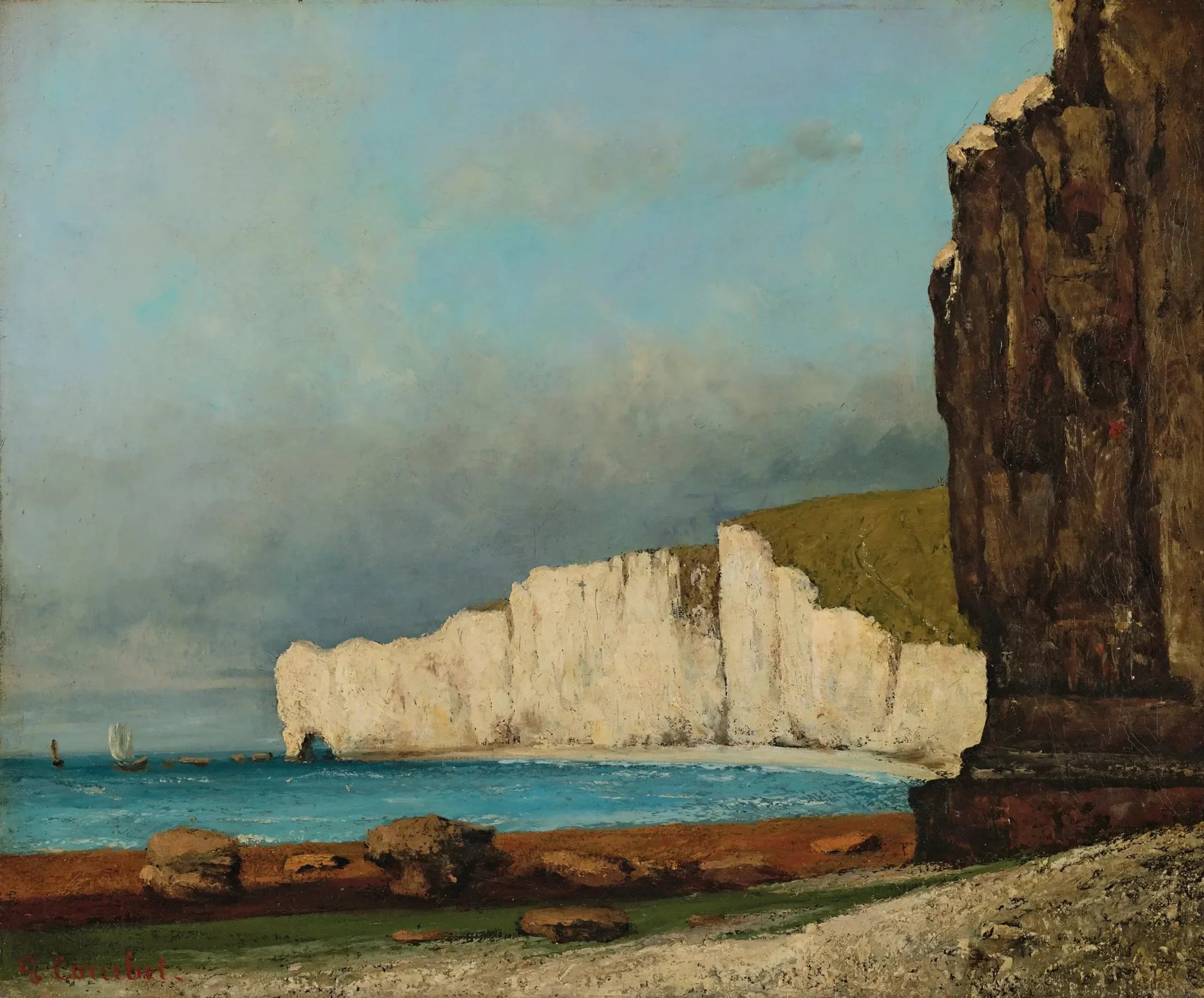 Küstenlandschaft - Gustave Courbet image 1 reproduction réalisée par Alpha Reproduction