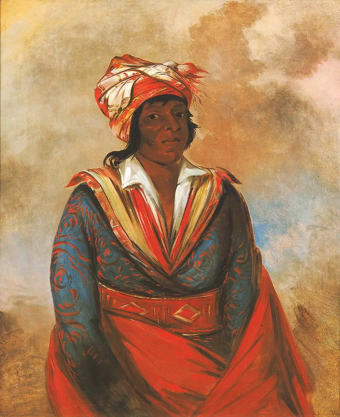 Kút-tee-o-túb-bee, Comment a-t-il tué ?, un brave reconnu - George Catlin image 1 reproduction artisanale de tableau