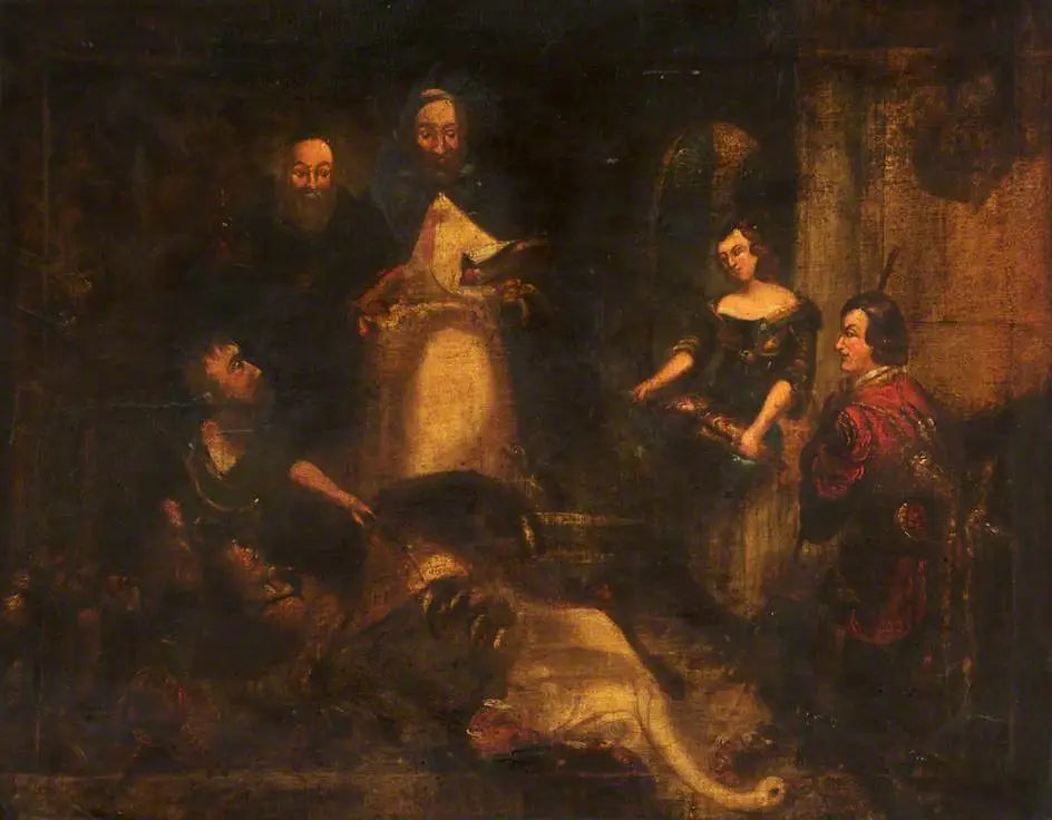 L'abbaye de Bolton dans les temps anciens - Edwin Henry Landseer image 1 reproduction artisanale de tableau