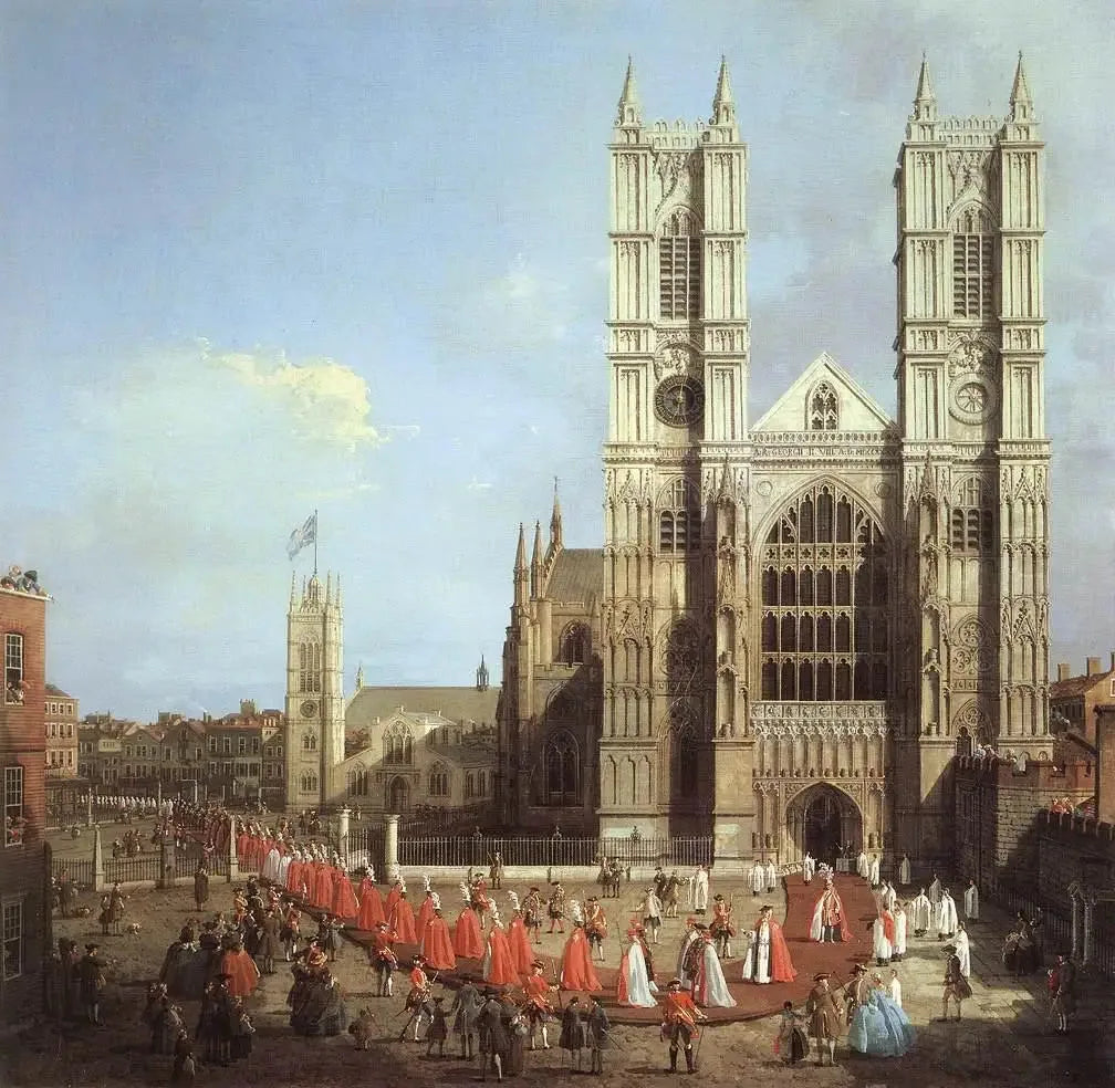 L'Abbaye de Westminster avec la procession de l'ordre du Bain - Canaletto image 1 reproduction réalisée par Alpha Reproduction