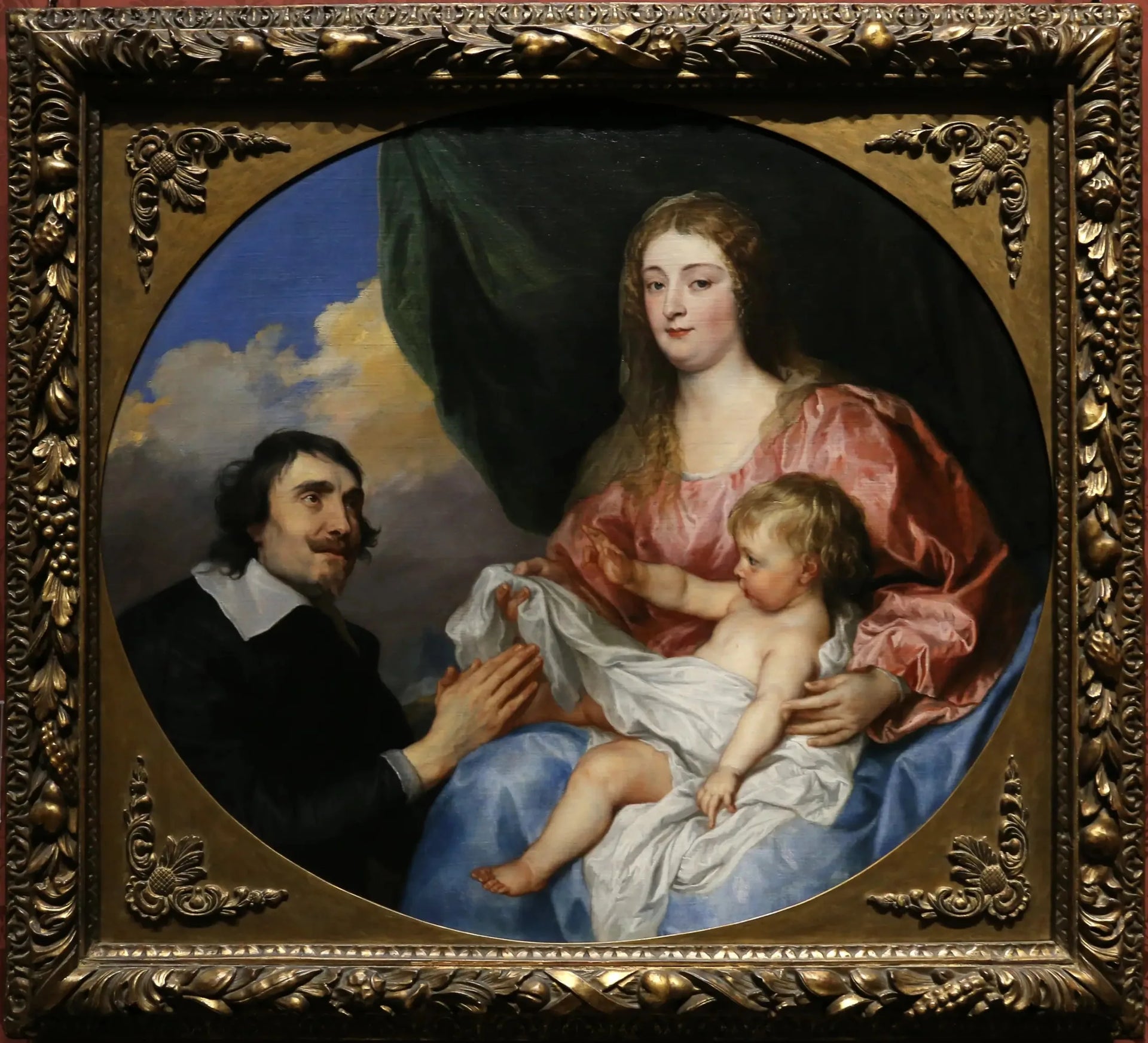 L'abbé Scaglia adorant la Vierge et l'Enfant - Antoine van Dyck image 1 reproduction artisanale de tableau