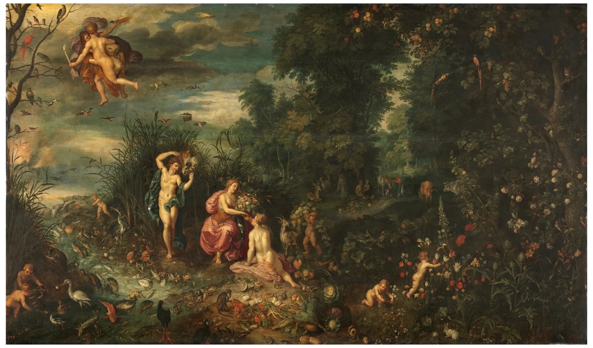 L'abondance et les quatre éléments - Jan Brueghel le Jeune image 1 tableau peint à l’huile sur toile