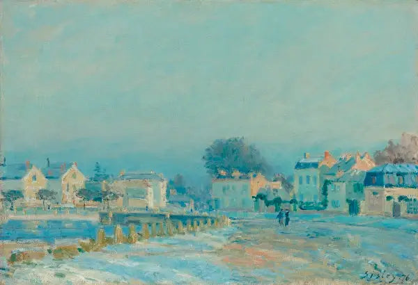 L'Abreuvoir à Marly-Le-Roi, gelée blanche - Alfred Sisley image 1 reproduction réalisée par Alpha Reproduction