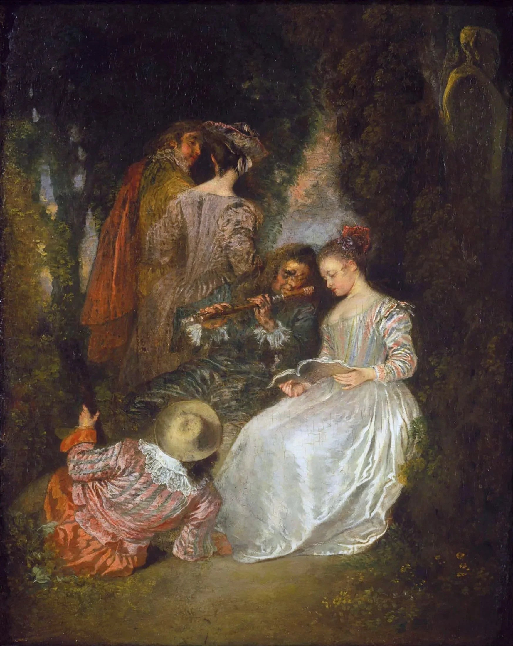 L'Accord parfait - Antoine Watteau image 1 reproduction de peinture à l’huile