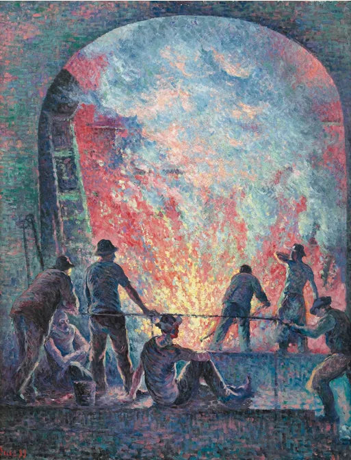 L'aciérie - Maximilien Luce image 1 copie de tableau peinte à la main