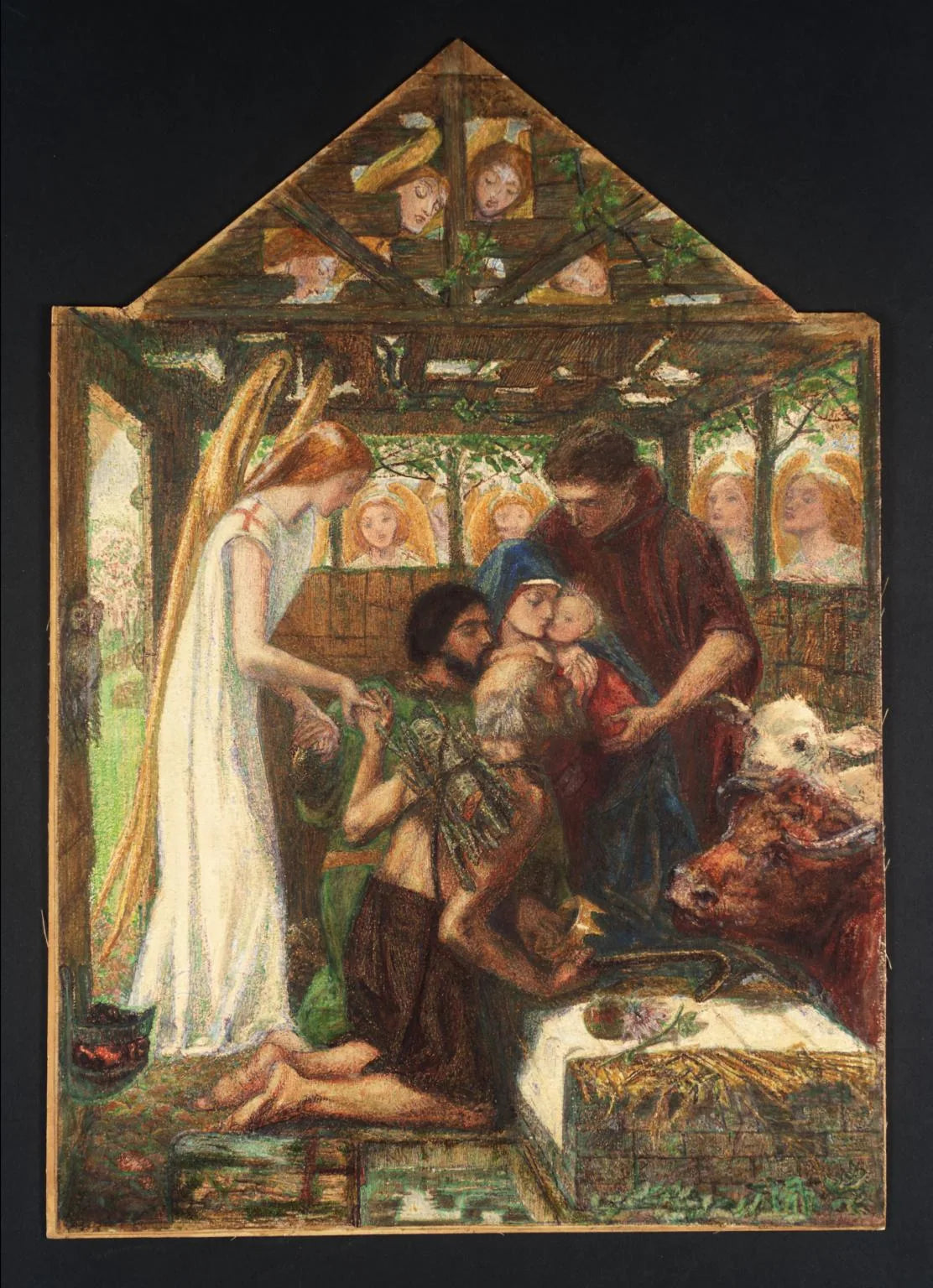 L'adoration - Dante Gabriel Rossetti image 1 reproduction de peinture à l’huile