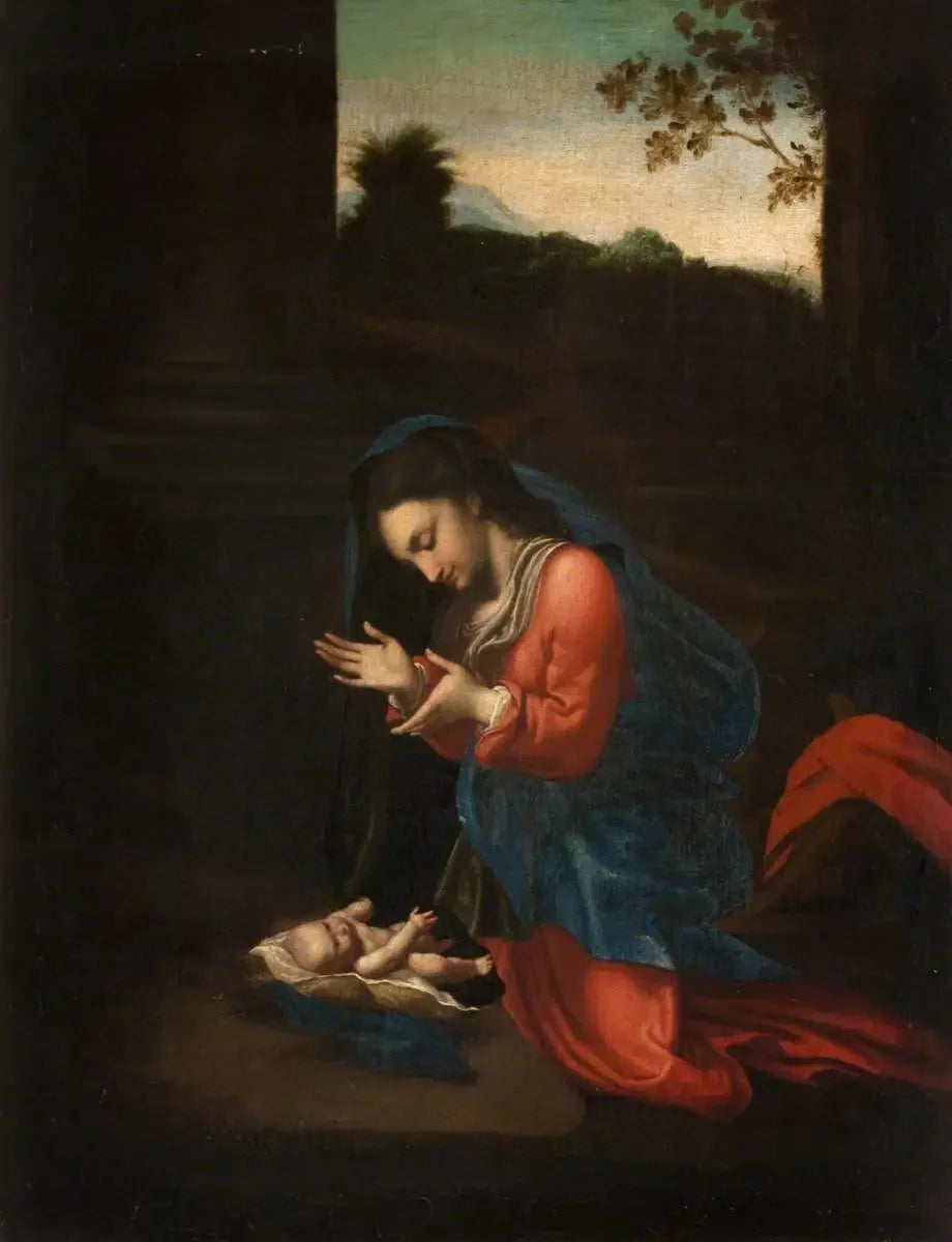 L'Adoration de la Vierge - Antonio da Correggio image 1 reproduction artisanale de tableau