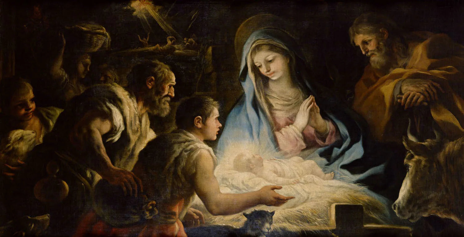 L'Adoration des bergers (1696) - Luca Giordano image 1 tableau peint à l’huile sur toile