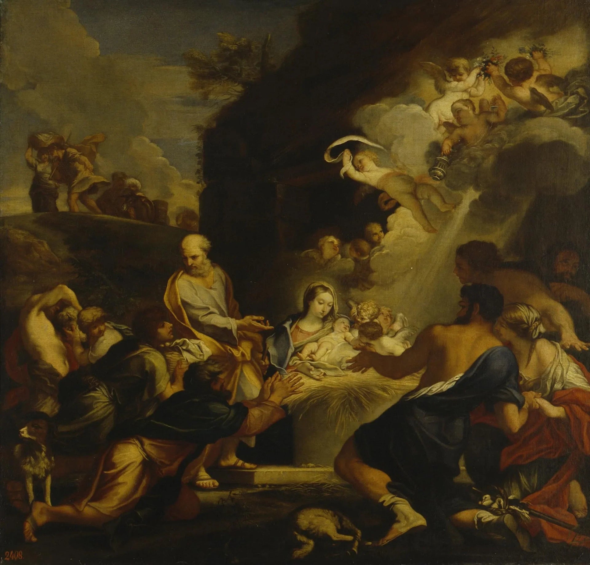 L’Adoration des bergers - Carlo Maratta image 1 copie de tableau peinte à la main