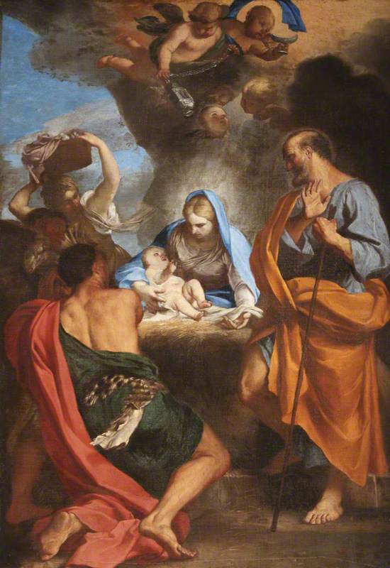 L'Adoration des bergers - Carlo Maratta image 1 tableau peint à l’huile sur toile
