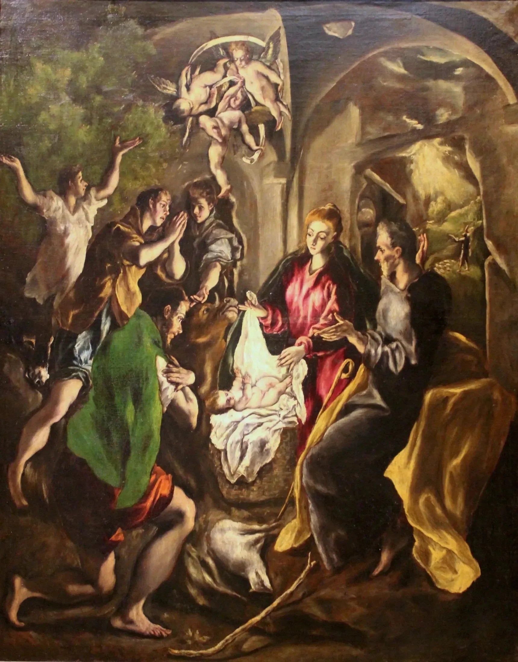 L’Adoration des bergers - El Greco image 1 copie peinte à la main à l’huile