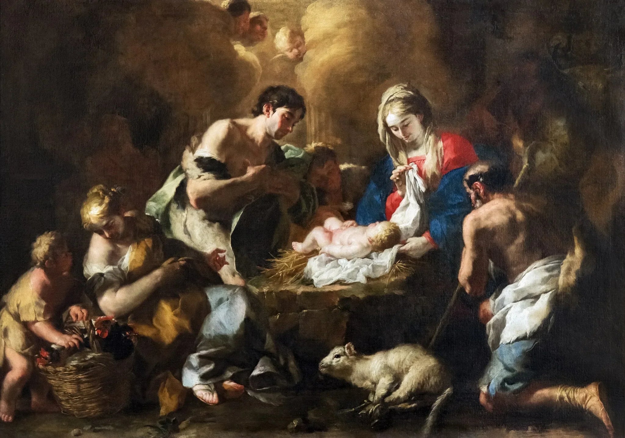L'adoration des bergers - Francesco Solimena image 1 reproduction de peinture à l’huile