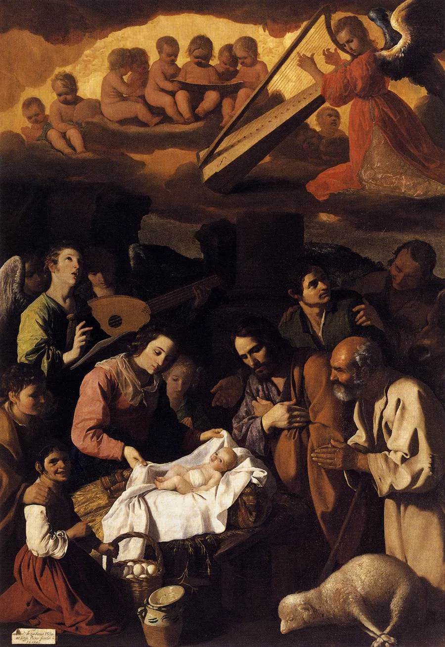 L’Adoration des bergers - Francisco de Zurbarán image 1 copie peinte à la main à l’huile