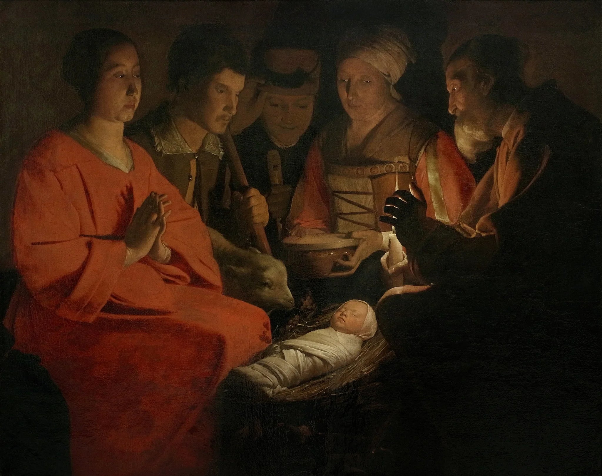 L'Adoration des bergers - Georges de La Tour image 1 tableau peint à l’huile sur toile