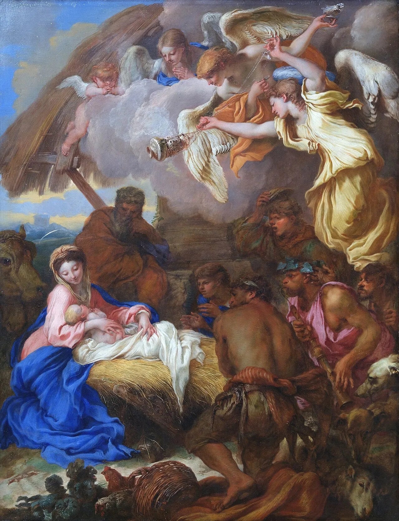 L'Adoration des bergers - Giovanni Benedetto Castiglione image 1 reproduction artisanale de tableau
