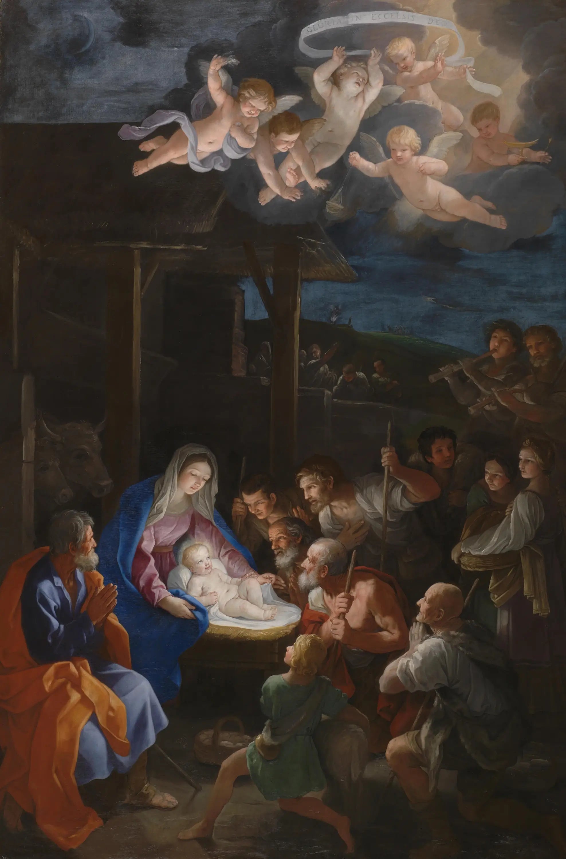 L'Adoration des bergers - Guido Reni image 1 tableau peint à l’huile sur toile