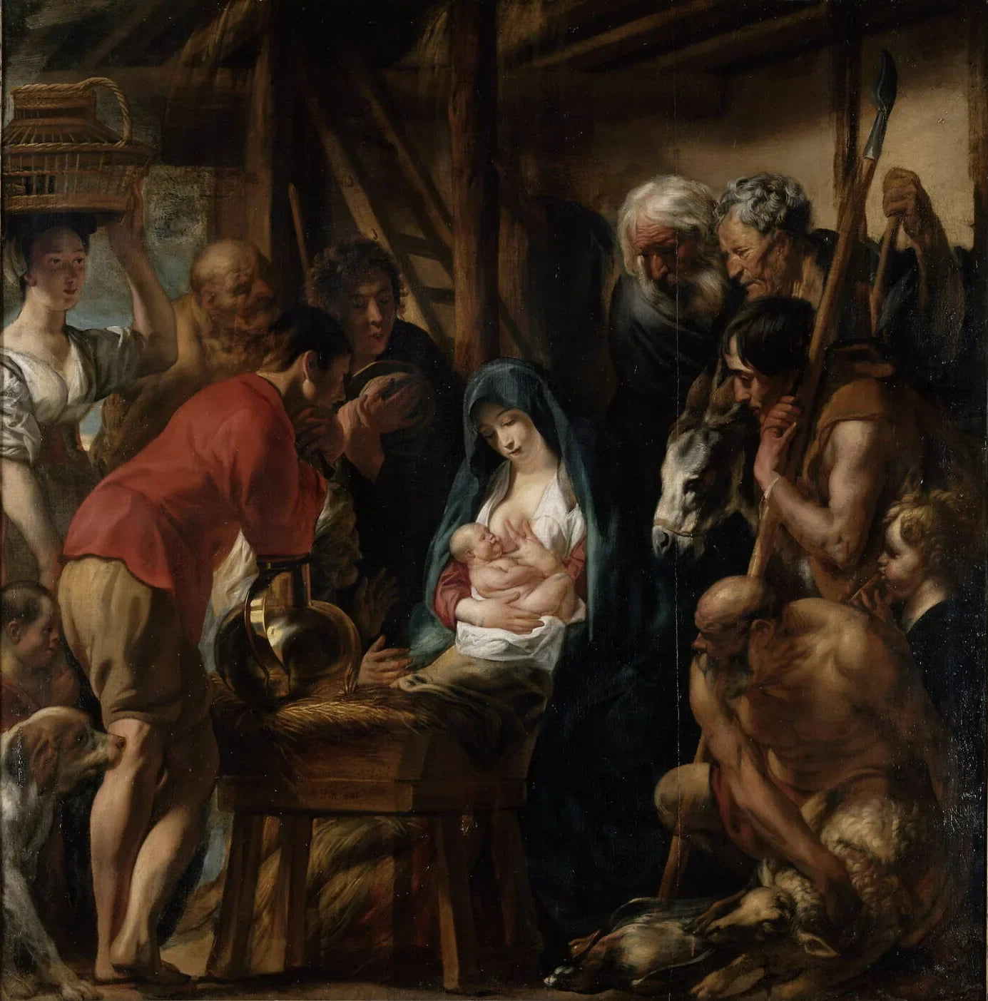 L'Adoration des bergers - Jacob Jordaens image 1 tableau peint à l’huile sur toile