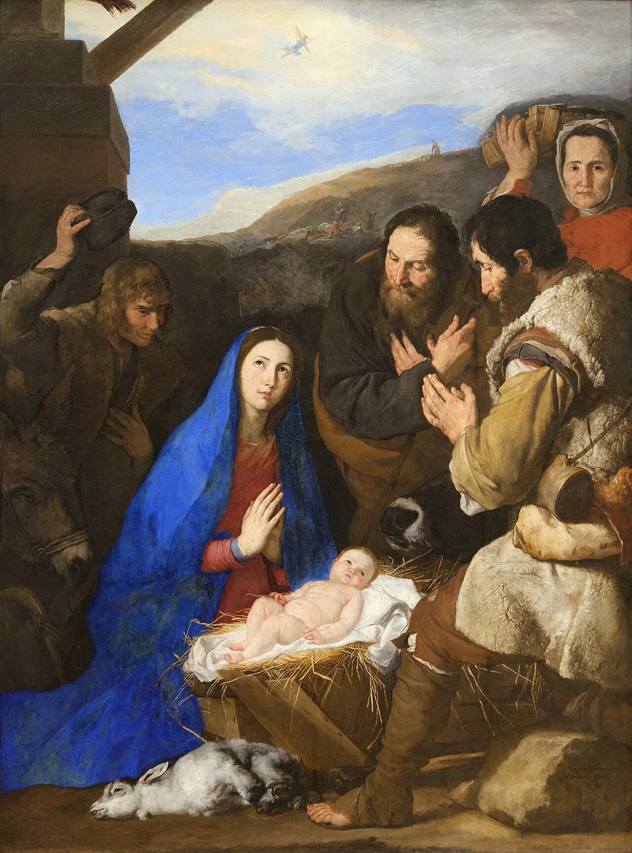 L'Adoration des bergers - Jusepe de Ribera image 1 reproduction artisanale de tableau