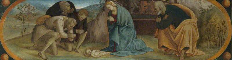L'Adoration des bergers - Luca Signorelli image 1 reproduction artisanale de tableau