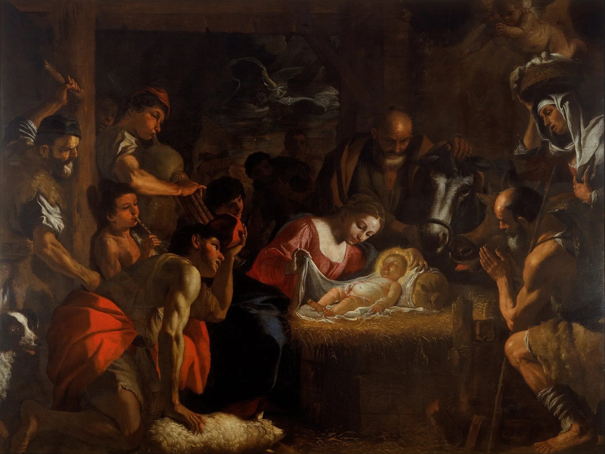 L'Adoration des bergers - Mattia Preti image 1 reproduction de peinture à l’huile