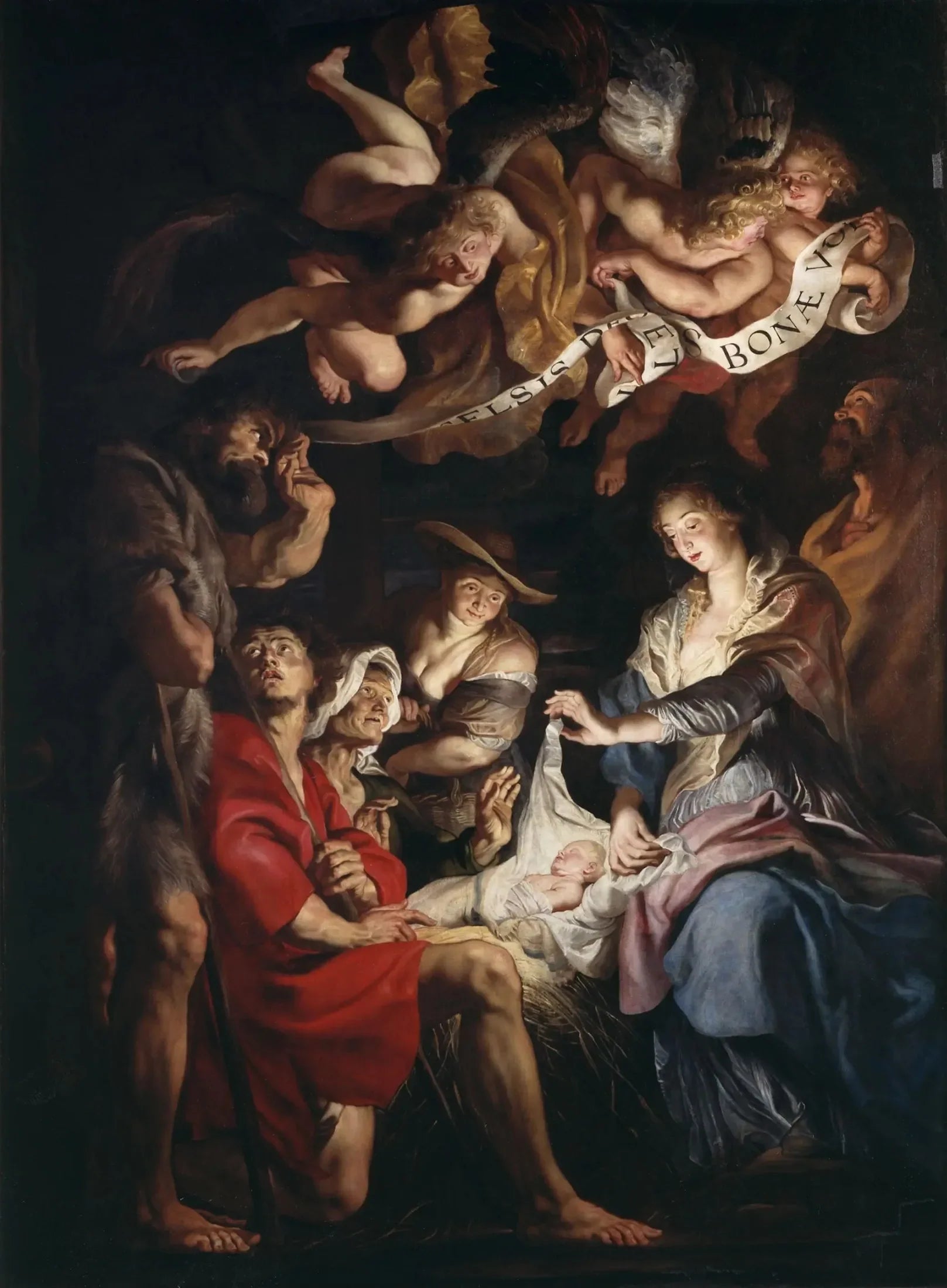 L’Adoration des bergers - Peter Paul Rubens image 1 reproduction artisanale de tableau