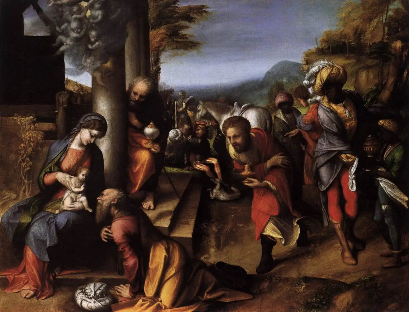 L'Adoration des Mages - Antonio da Correggio image 1 reproduction artisanale de tableau