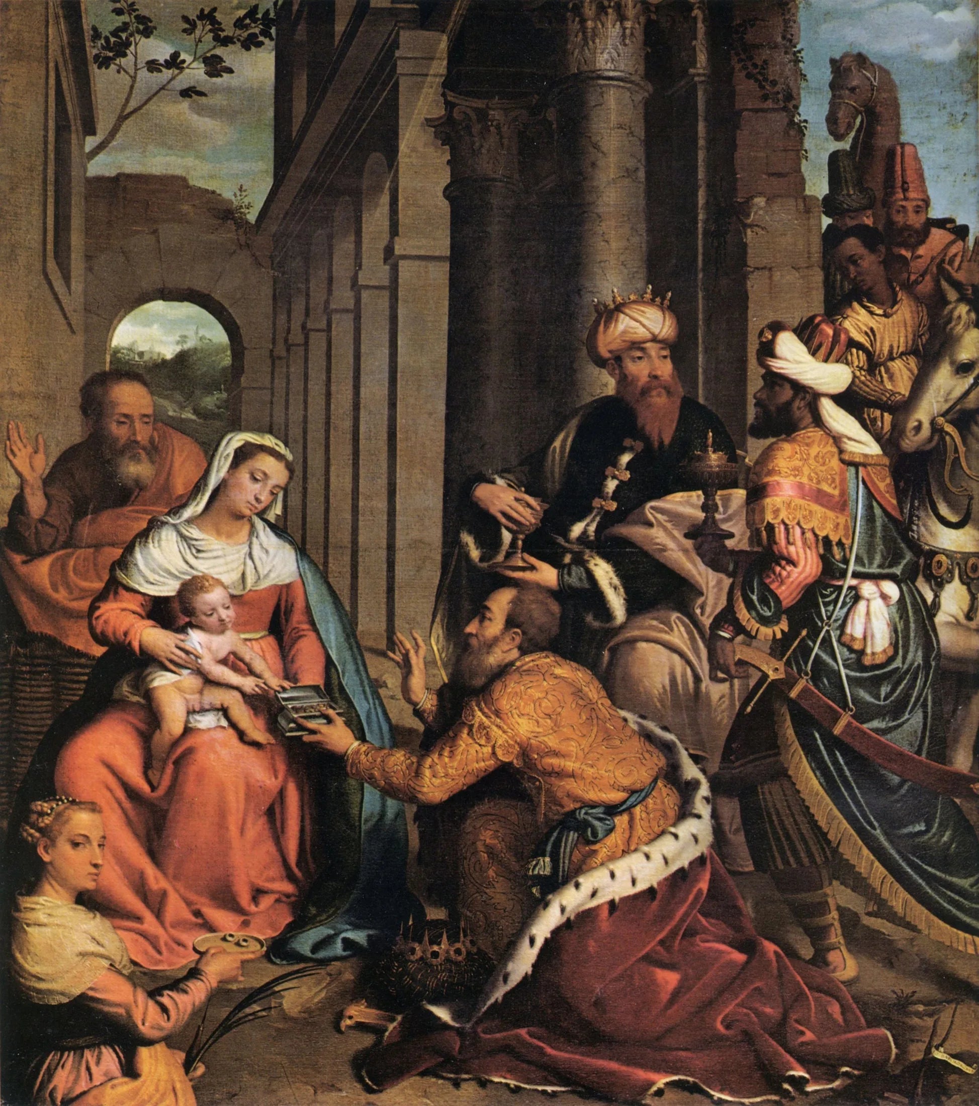 L'Adoration des mages avec sainte Lucie - Giovanni Battista Moroni image 1 reproduction d’œuvre d’art à l’huile
