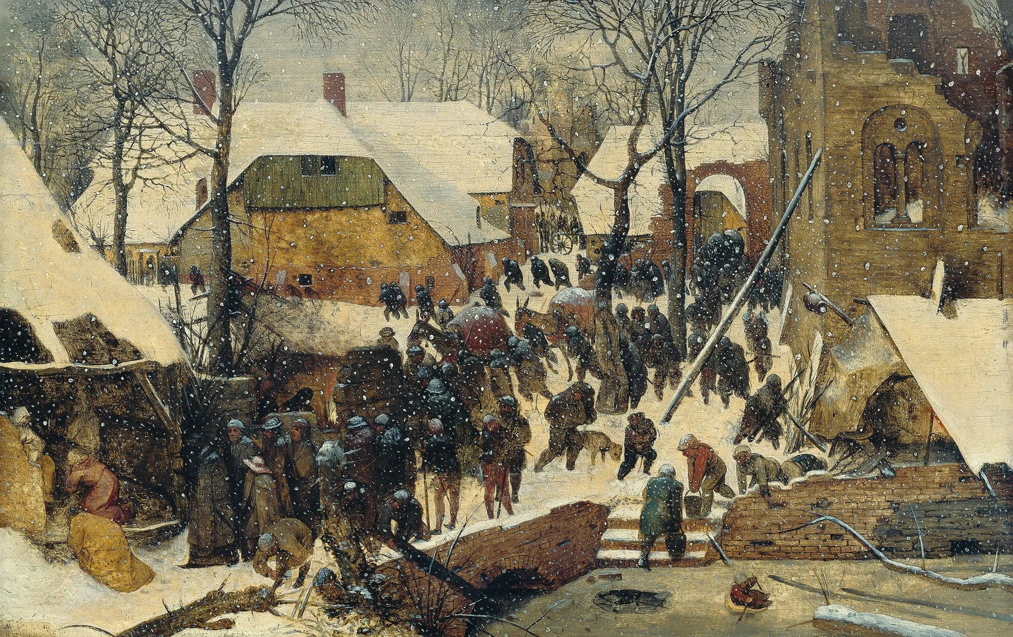 L'Adoration des mages dans un paysage d'hiver - Pieter Brueghel the Elder image 1 reproduction réalisée par Alpha Reproduction