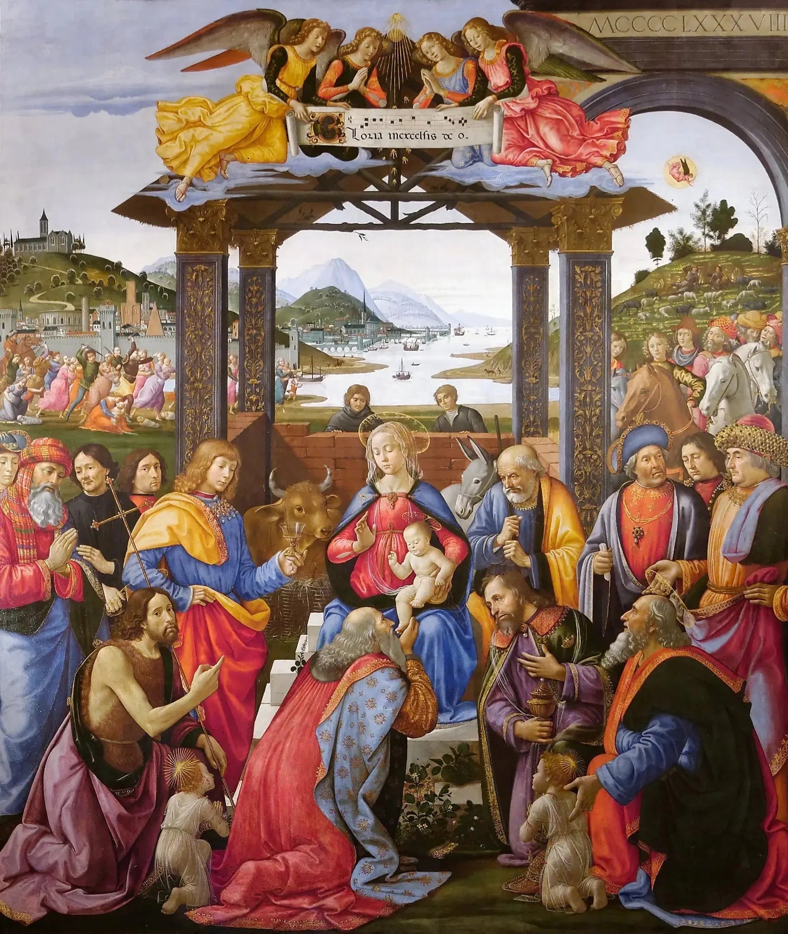 L'Adoration des mages - Domenico Ghirlandaio image 1 copie peinte à la main à l’huile