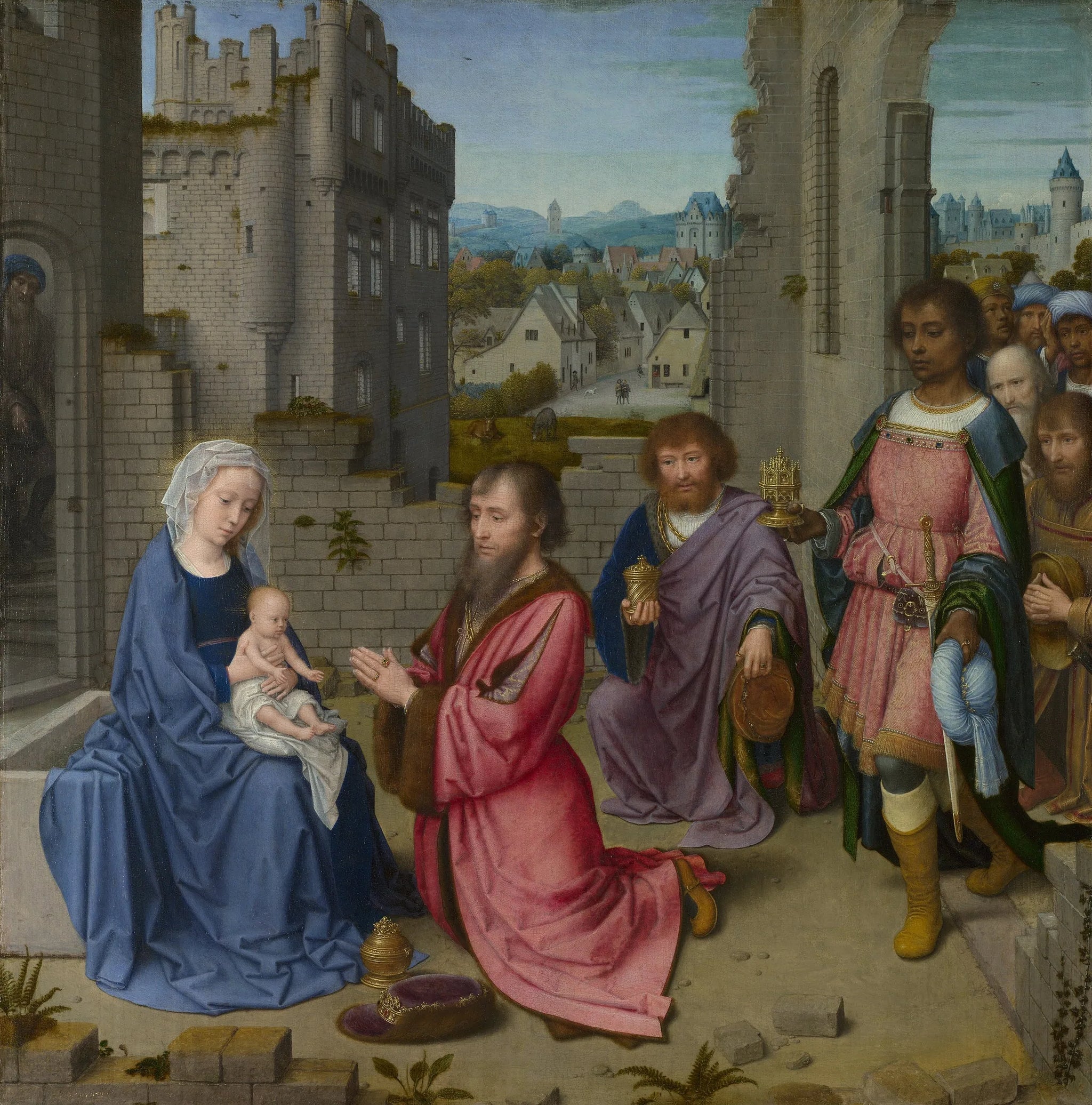 L'Adoration des Mages - Gérard David image 1 copie de tableau peinte à la main