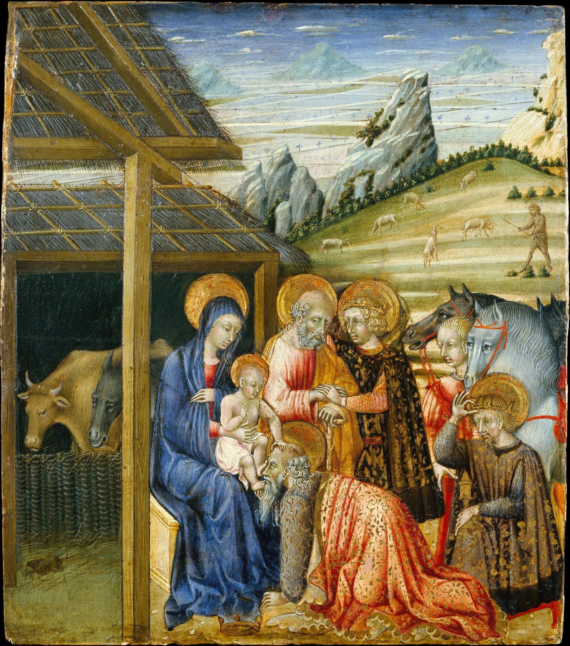 L'Adoration des Mages - Giovanni di Paolo image 1 copie de tableau peinte à la main